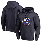 Men's Customized New York Islanders Navy All Stitched Pullover Hoodie,baseball caps,new era cap wholesale,wholesale hats